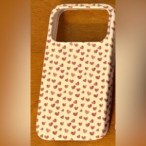 Pink Heart Pattern Phone Case - Unbranded